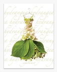 Cream Hydrangea Gown Linen Tea Towel