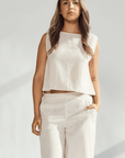 Linen Crop Top