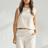 Linen Crop Top