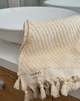Pearl Turkish Cotton Hand Towel - Natural