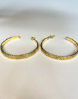 Delphi Textured Hoop Earrings