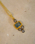 Santorini Aquamarine Pendant Necklace