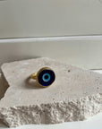 Evil Eye Ring – Gold Plated Brass