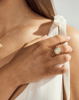 Moonstone & Ruby Ring
