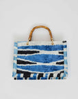 IKAT Velvet Tote Bag — Ocean Ikat