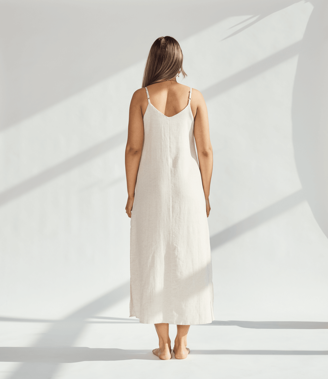 Linen Dress with Straps