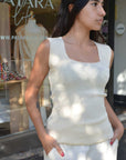 Kastamonu Soft Layer Top – Ribbed in light beige, showcasing ribbed texture and fitted design.