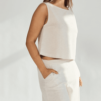 Linen Crop Top