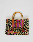 IKAT Velvet Tote Bag — Sunset Tiger