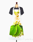 Cream Hydrangea Gown Linen Apron