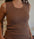 Kastamonu Soft Layer Top – Ribbed in soft ribbed brown texture for everyday layering.