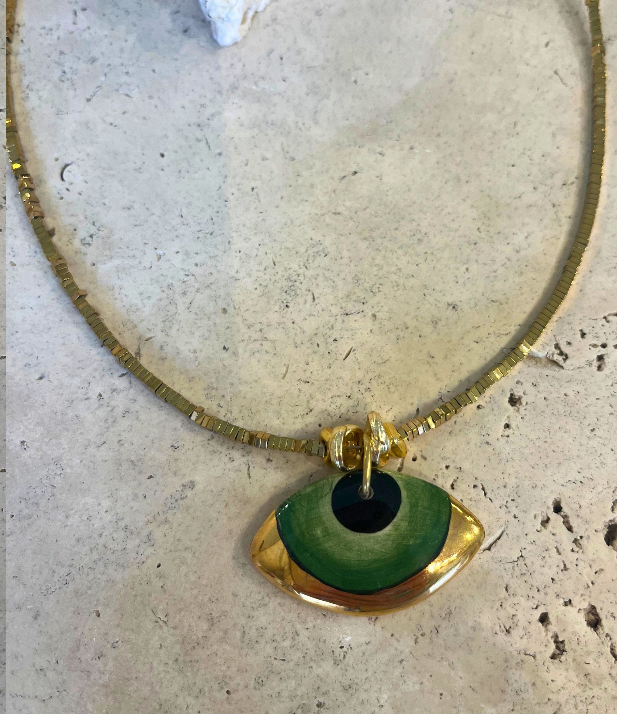 Nazar Evil Eye Hematite Necklace