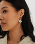 White Evil Eye Earrings