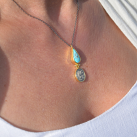 Turquoise & Coin Necklace