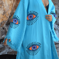 Evil Eye Kaftan Robe