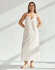 Linen Dress with Straps