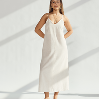 Linen Dress with Straps