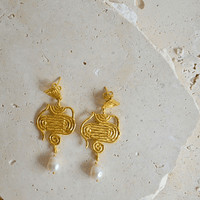 Cybele Gold & Pearl - Earrings