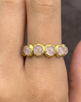 Aegean Five Stone Ring in rose quartz