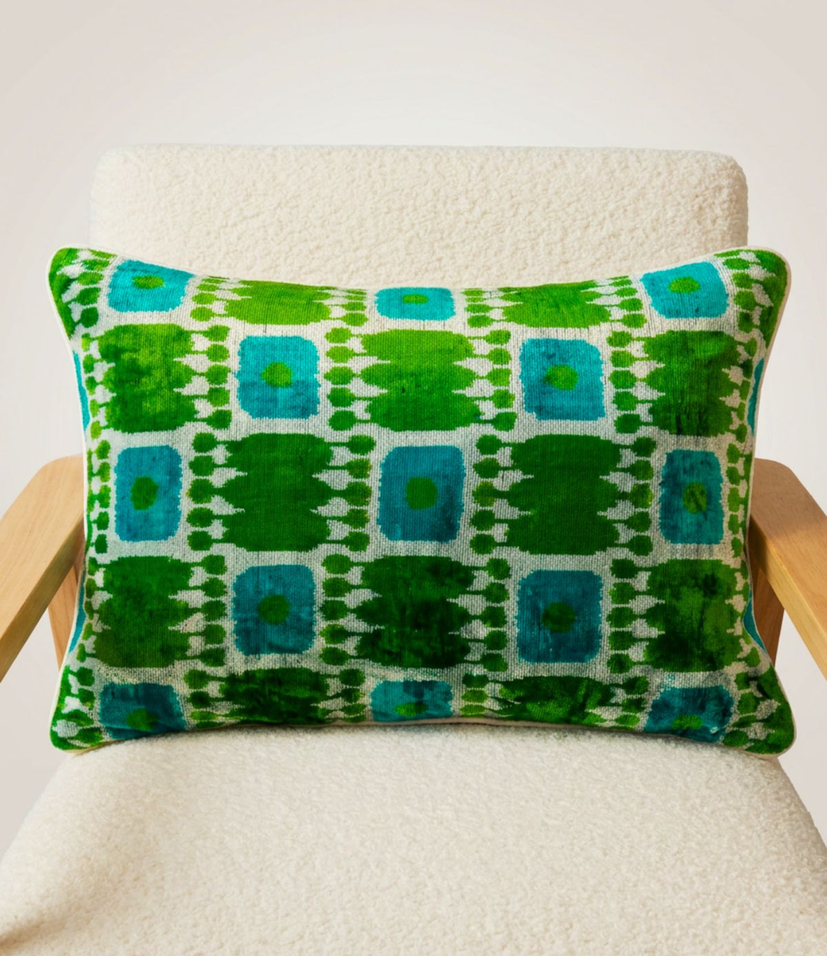 IKAT Cushion — Peacock Mosaic