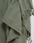 Stonewash Turkish Towel in Olive Green