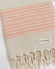 "Kas" Linen/Cotton peshtemal in Orange stripe