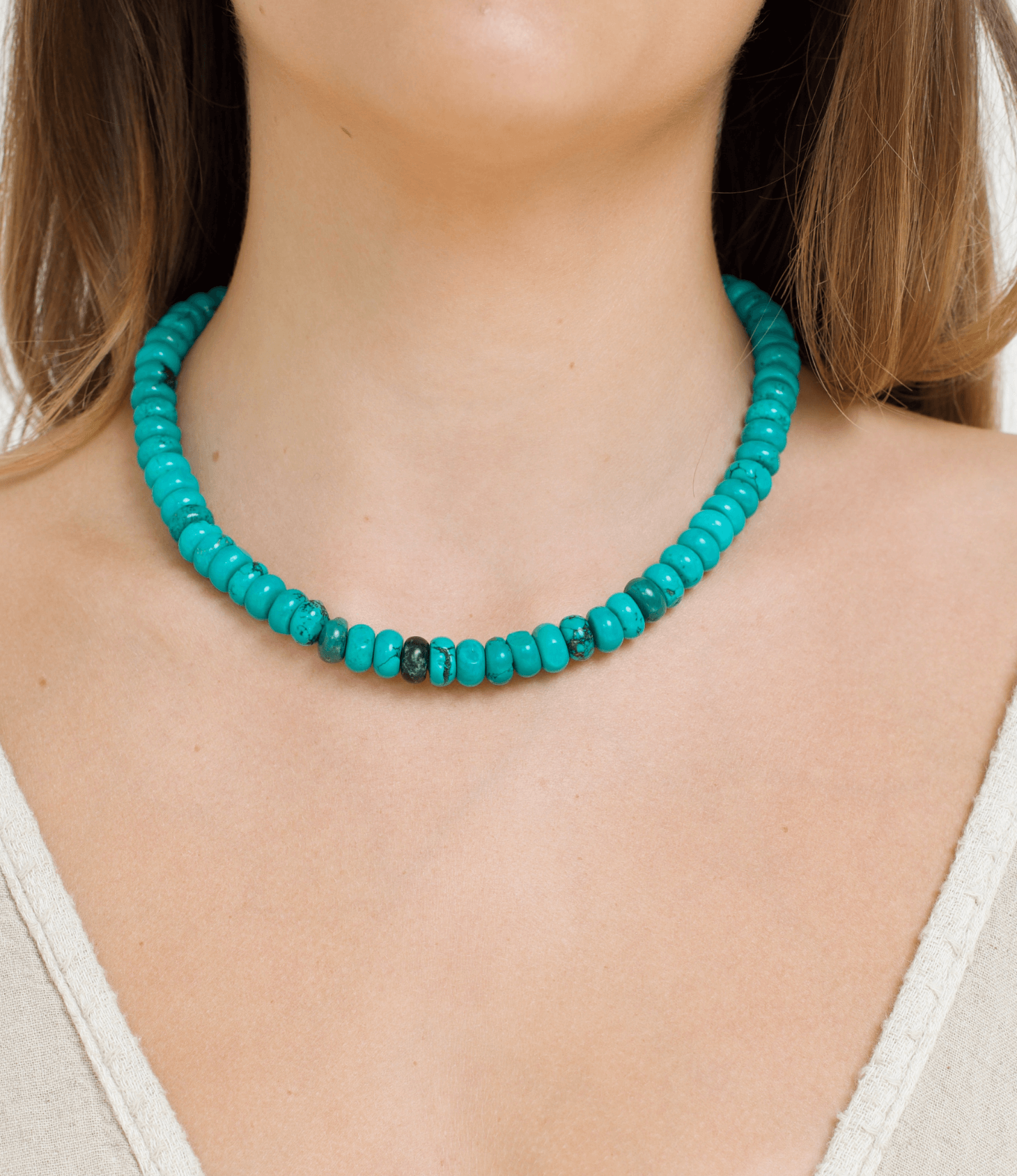 Genuine Turquoise beaded necklace