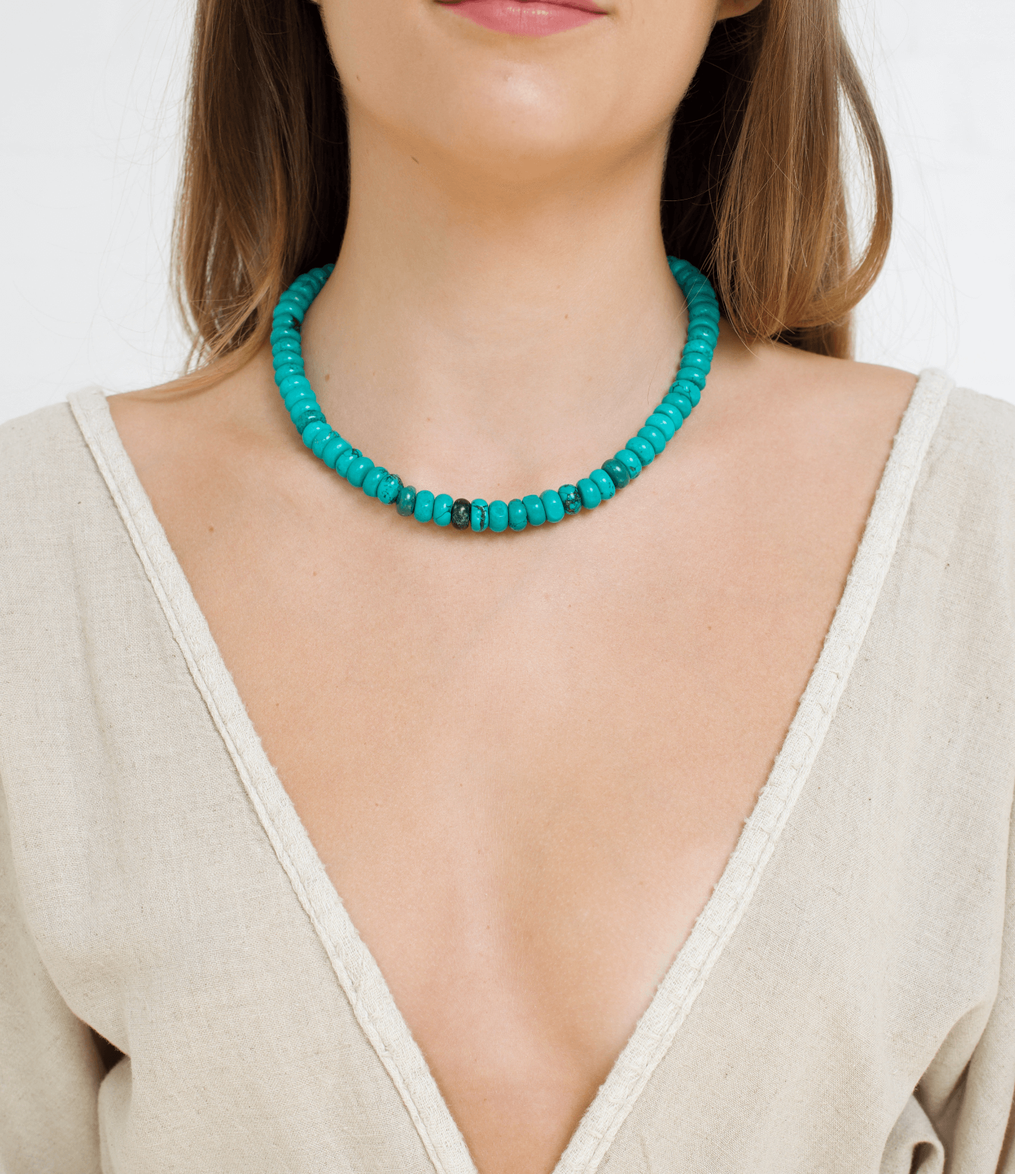 Genuine Turquoise beaded necklace