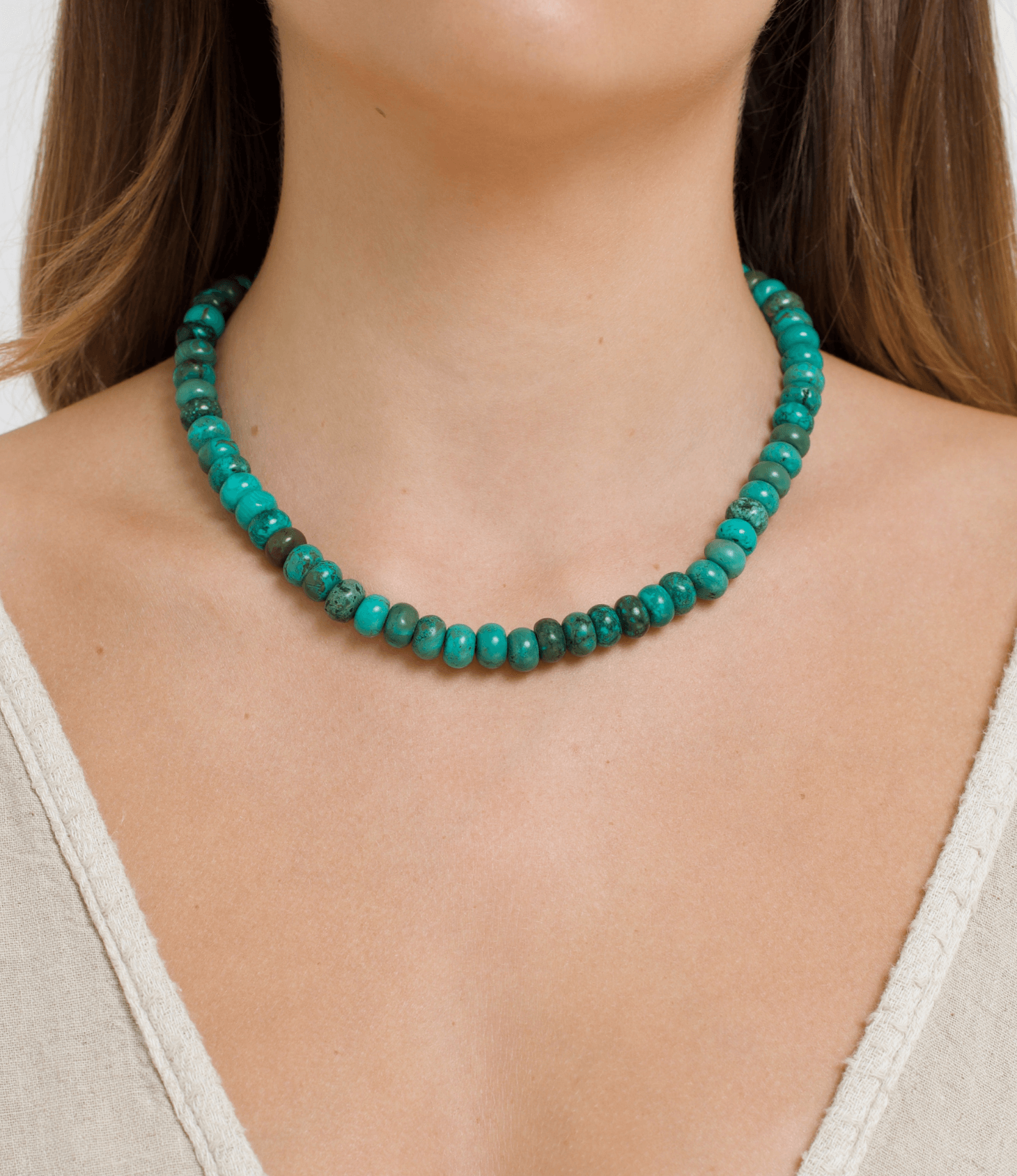 Genuine Turquoise beaded necklace