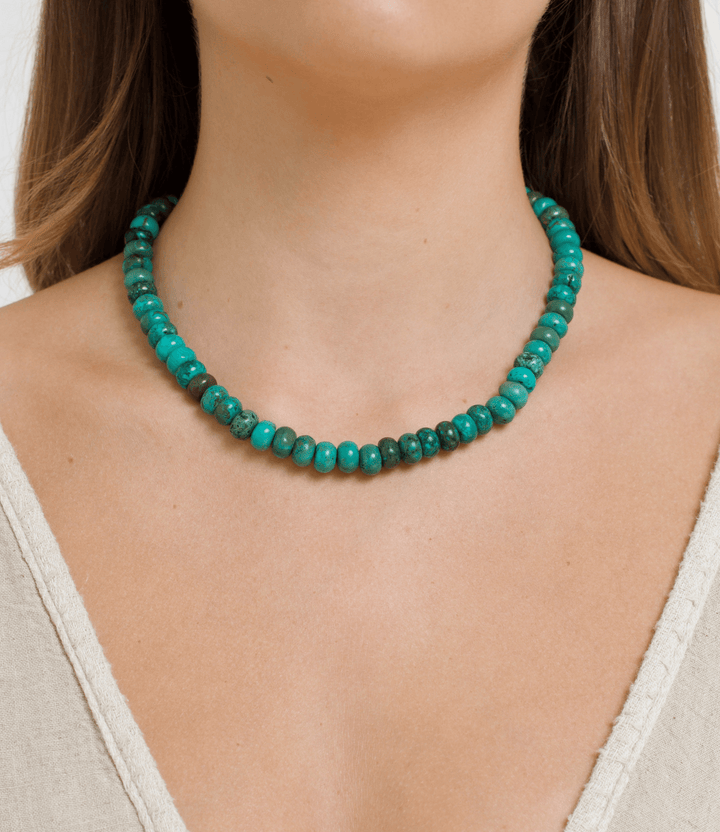 Genuine Turquoise beaded necklace