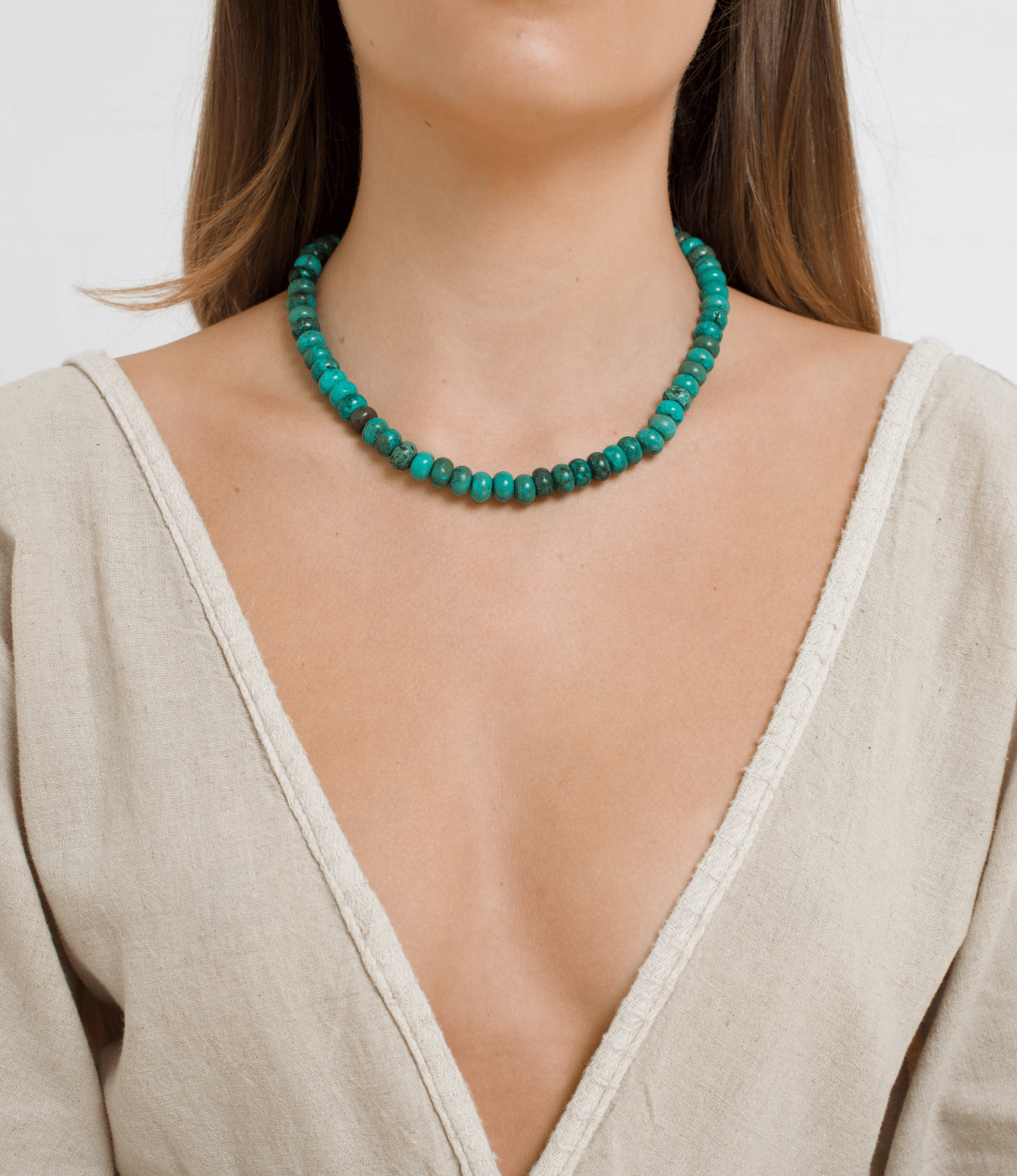 Genuine Turquoise beaded necklace