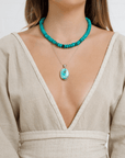 Genuine Turquoise beaded necklace
