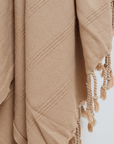Stonewash Turkish Towel in Color: Beige